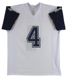 Dak Prescott Authentic Signed Alternate Color Rush White Pro Style Jersey BAS W