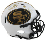 49ers Patrick Willis & Navorro Bowman Signed Lunar F/S Speed Rep Helmet BAS Wit