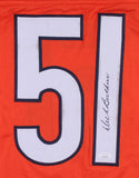 Dick Butkus Signed Chicago Bears Orange Jersey (JSA) 8xPro Bowl (1965-1972) L.B