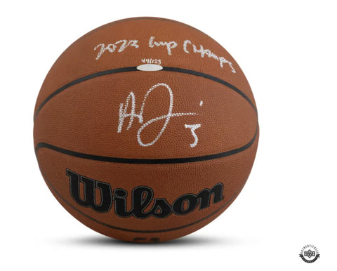 Anthony Davis Autographed/Inscribed "2023 Cup Champs" game Ball UDA LE 123