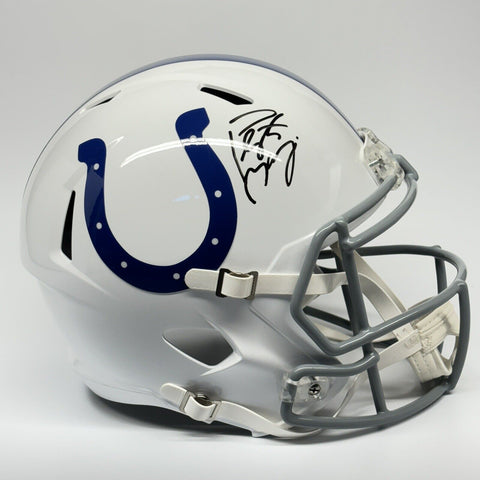 PEYTON MANNING SIGNED AUTOGRAPHED INDIANAPOLIS COLTS FS REPLICA HELMET FANATICS