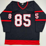 Autographed/Signed Jake Sanderson Ottawa Black Hockey Jersey JSA COA