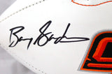 Barry Sanders Autographed Oklahoma State Logo Football w/Heisman-Beckett W Holo