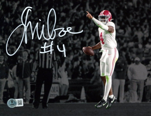 JALEN MILROE SIGNED ALABAMA CRIMSON TIDE VS AUBURN 8X10 SPOTLIGHT PHOTO BECKETT