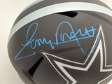 TONY DORSETT AUTOGRAPHED ECLIPSE BLACK COWBOYS FULL SIZE HELMET BECKETT 185836