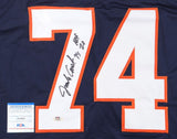 Jim Covert Signed Chicago Bears Jersey Inscribed HOF 20 (PSA COA) Junk Yard Dogs