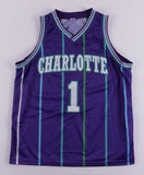 Muggsy Bogues Signed Charlotte Hornets Jersey (PSA COA) 1987 1st Round Draft Pck