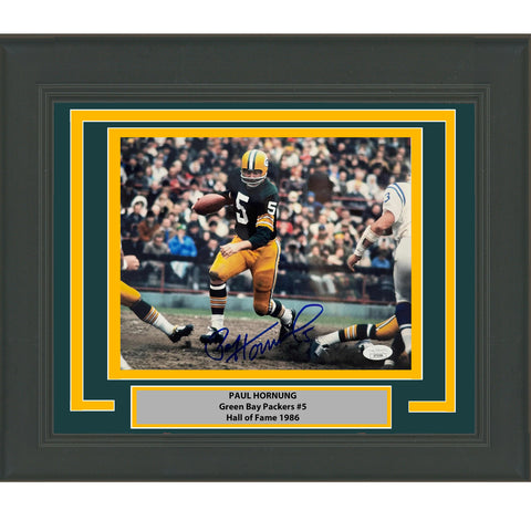 Framed Autographed/Signed Paul Hornung Green Bay Packers 8x10 Photo JSA COA