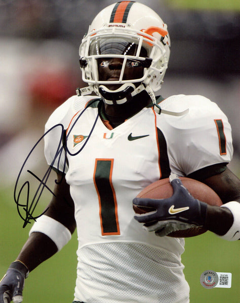 Roscoe Parrish Autographed Miami Hurricanes 8x10 Photo Beckett 46290