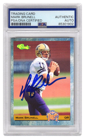 Mark Brunell Signed 1993 Classic Rookie Football Trading Card #88 - (PSA/DNA)