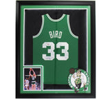 Larry Bird Signed Boston Celtics LED Framed Mitchell & Ness Diamond Jersey