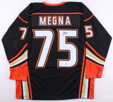 Jaycob Megna Signed Anahiem Ducks Jersey (Beckett COA) 3rd year Defenseman