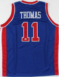 Isiah Thomas Signed Detroit Pistons Jersey (Beckett COA) 12xNBA All Star Guard