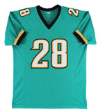 Fred Taylor Authentic Signed Teal Pro Style Jersey Autographed BAS Witnessed