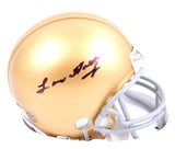 Lou Holtz Autographed Notre Dame Irish Mini Helmet - Beckett W Hologram *Black