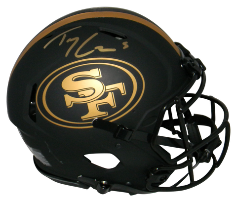 TREY LANCE SIGNED SAN FRANCISCO 49ERS ECLIPSE AUTHENTIC SPEED HELMET BECKETT