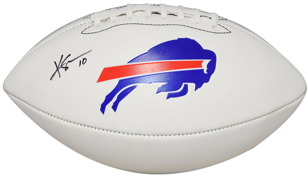 KHALIL SHAKIR AUTOGRAPHED SIGNED BUFFALO BILLS WHITE LOGO FOOTBALL BECKETT