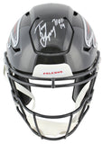 Falcons Tony Gonzalez "HOF 19" Signed Authentic Speed Flex Full Size Helmet BAS