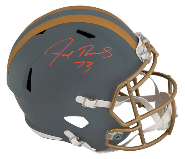 Joe Thomas Signed Browns SLATE Riddell Full Size Replica Helmet - (SCHWARTZ COA)