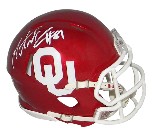 MARK ANDREWS SIGNED AUTOGRAPHED OKLAHOMA SOONERS SPEED MINI HELMET BECKETT