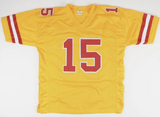 Patrick Mahomes Autographed Kansas City Chiefs Gold Custom Jersey Beckett