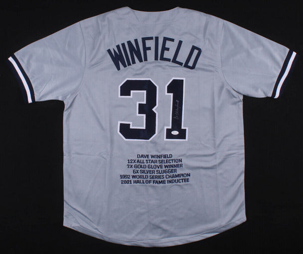 Dave Winfield Signed New York Yankees Career Highlight Stat Jersey (JS –  Super Sports Center