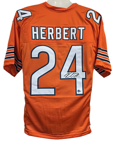 KHALIL HERBERT SIGNED AUTOGRAPHED CHICAGO BEARS #24 ORANGE JERSEY BECKETT