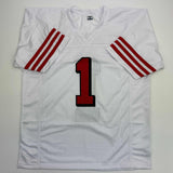 Autographed/Signed Deebo Samuel Sr. San Francisco White Alternate Jersey JSA COA