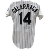 Andres Galarraga Signed Rockies Russsll Athletic 40 White Jersey BAS 45052