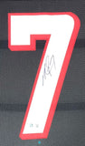 Michael Vick Atlanta Signed Framed Black Football Jersey BAS ITP