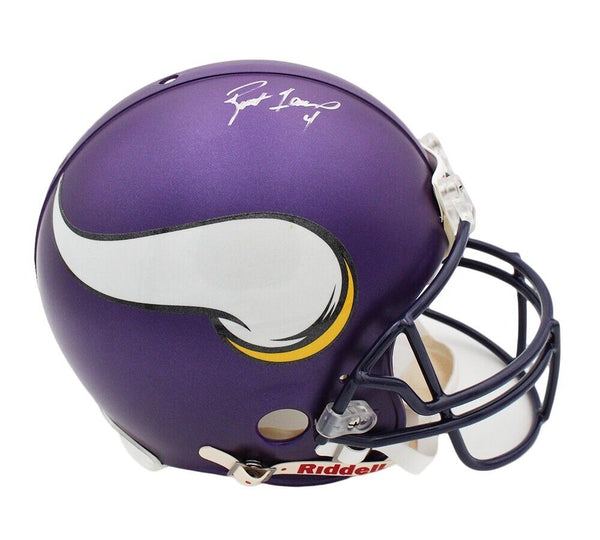 Brett Favre Signed Minnesota Vikings Throwback Authentic Purple Mask NFL Helmet