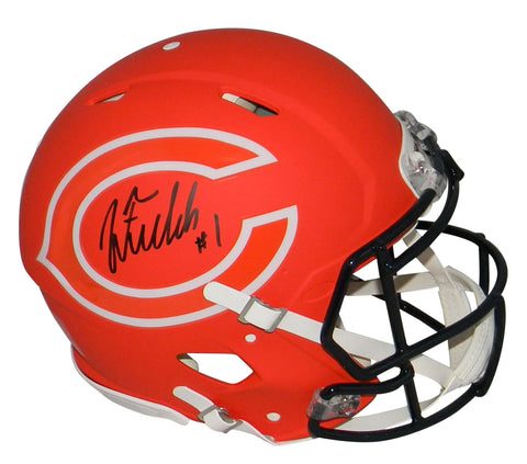 JUSTIN FIELDS AUTOGRAPHED CHICAGO BEARS AMP SPEED AUTHENTIC HELMET BECKETT