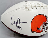 Corey Coleman Autographed Cleveland Browns Logo Football- JSA Witnessed Auth