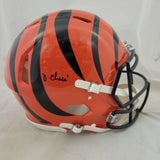 JAMARR CHASE SIGNED CINCINNATI BENGALS F/S SPEED AUTHENTIC HELMET BECKETT QR