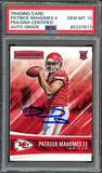 2017 Panini Rookies & Stars Patrick Mahomes RC On Card PSA/DNA Auto GEM MINT