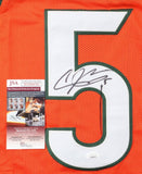 Andre Johnson Signed Miami Hurricanes Jersey (JSA COA) 2003 1st Rnd Pck / Texans