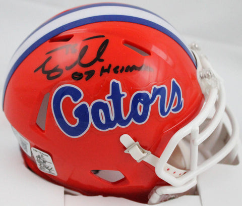 Tim Tebow Autographed Florida Gators Speed Mini Helmet w/Heisman-Beckett W Holo