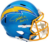 LADAINIAN TOMLINSON AUTOGRAPHED CHARGERS FLASH FULL SIZE HELMET BECKETT 201539