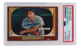 Lou Boudreau Signed 1955 Bowman Kansas City Athletics Baseball Card #89 PSA/DNA