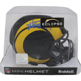 Matthew Stafford Autographed Los Angeles Rams Eclipse Mini Helmet Beckett 48361