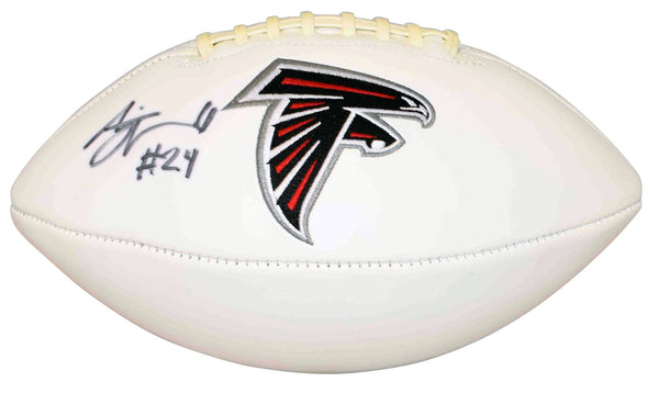 AJ TERRELL AUTOGRAPHED SIGNED ATLANTA FALCONS WHITE LOGO FOOTBALL BECKETT