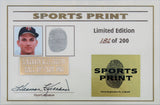 Twins Harmon Killebrew Signed Thumbprint Baseball LE #'d/200 w/ Display Case BAS