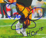 Jerome Bettis Autographed Steelers Goal Line Art Card w/ HOF- Beckett *Blue