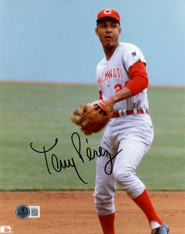 Tony Perez Autographed/Signed Cincinnati Reds 8x10 Photo Beckett 45240