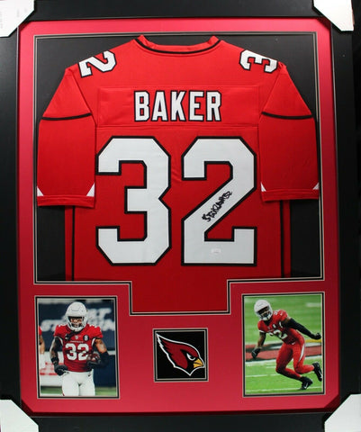 BUDDA BAKER (Cardinals red TOWER) Signed Autographed Framed Jersey JSA