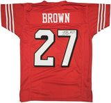 SAN FRANCISCO 49ERS JI'AYIR BROWN AUTOGRAPHED RED JERSEY BECKETT WITNESS 232606