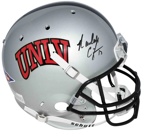 RANDALL CUNNINGHAM SIGNED AUTOGRAPHED UNLV REBELS FULL SIZE HELMET JSA