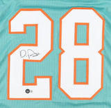 De'von Achane Signed Miami Dolphins Jersey (Beckett) 2023 3rd Rnd Pk Texas A & M