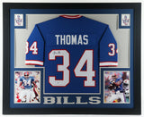 Thurman Thomas Signed 35x43 Framed Buffalo Bills Jersey (Beckett) 5xPro Bowl R.B