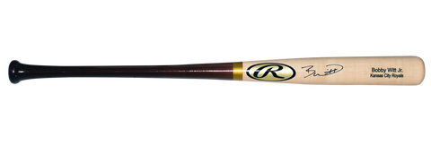 BOBBY WITT JR SIGNED KANSAS CITY ROYALS RAWLINGS BASEBALL BAT BECKETT